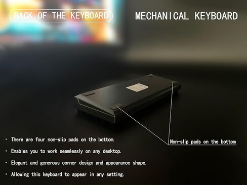 Mechanical Keyboard, 60% Mechanical Gaming Keyboard with Blue Switches and Dynamic 19-Mode Backlight - Plug and Play, 61-Key, Anti-Ghosting, for PC, Windows, Mac, Gamer, Office, Typists in Saudi Arabia
