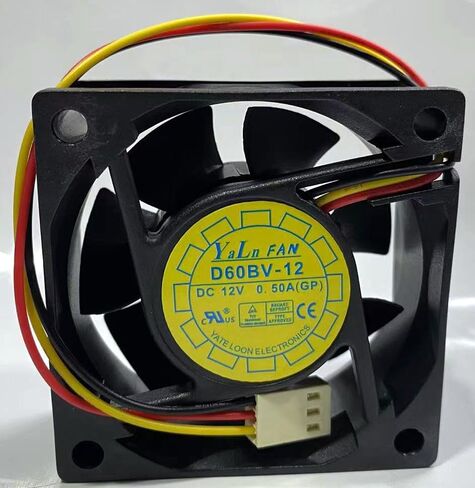 D60BV-12 DC Fan D60BV-12 DC12V 0.50A 6CM 6025 3-Wire Server مروحة التبريد in Kuwait
