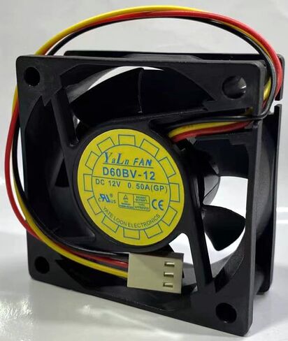 D60BV-12 DC Fan D60BV-12 DC12V 0.50A 6CM 6025 3-Wire Server مروحة التبريد in Kuwait