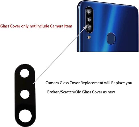 (2pcs Pack) A20s Rear Camera Glass Replacement Back Cover for Samsung Galaxy A20s SM-A207M 2019 6.5 Inch (not ok for A20 Version) in Saudi Arabia