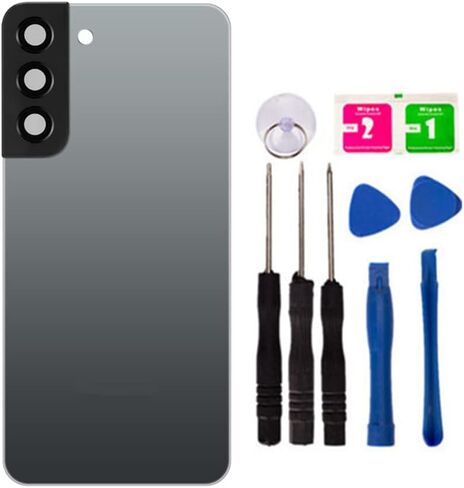 Replacement Repair Battery Back Glass Cover Back Housing Door Rear Panel for Samsung Galaxy S22 Plus S22+, with Frame Tape and Tools (with Camera Lens) (Blue) in Saudi Arabia