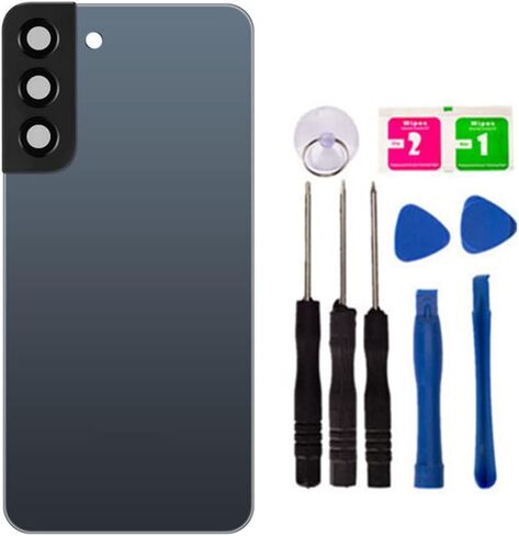 Replacement Repair Battery Back Glass Cover Back Housing Door Rear Panel for Samsung Galaxy S22 Plus S22+, with Frame Tape and Tools (with Camera Lens) (Blue) in Saudi Arabia