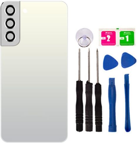 Replacement Repair Battery Back Glass Cover Back Housing Door Rear Panel for Samsung Galaxy S22 Plus S22+, with Frame Tape and Tools (with Camera Lens) (Blue) in Saudi Arabia