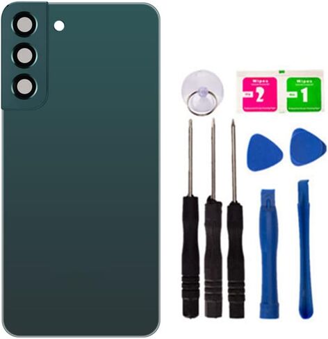 Replacement Repair Battery Back Glass Cover Back Housing Door Rear Panel for Samsung Galaxy S22 Plus S22+, with Frame Tape and Tools (with Camera Lens) (Blue) in Saudi Arabia