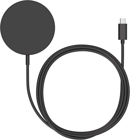 Mouse - شاحن لاسلكي MagSafe متوافق مع iPhone 15/14/13/12 شاحن مغناطيسي من سلسلة iPhone - ألياف الأراميد (أسود غير لامع) in Kuwait