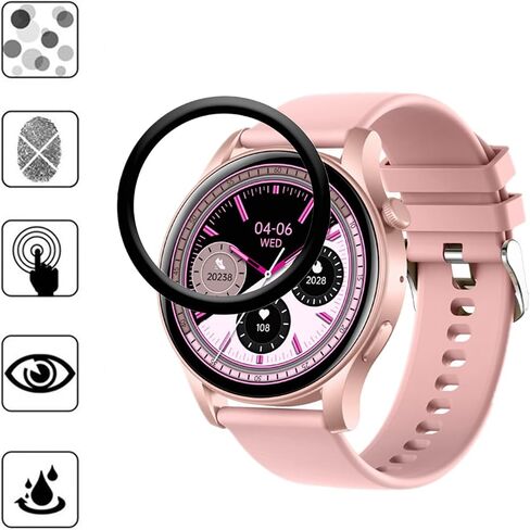 متوافق مع واقي شاشة الساعة الذكية VKAROOD KC88 (3 عبوات) متوافق مع Efolen Smart Watch 1.43 بوصة تغطية كاملة ثلاثية الأبعاد PMMA in Saudi Arabia