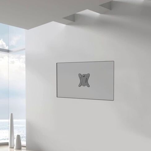 حامل جداري لشاشة إمالة WALI، دعامة تثبيت على تلفزيون RV صغيرة الحجم صغيرة الحجم لمعظم أجهزة تلفزيون LED وLCD وOLED وبلازما مسطحة حتى 27 بوصة، 55 رطلاً، فتحات تثبيت 75 و100 (1327LM)، أسود in Kuwait