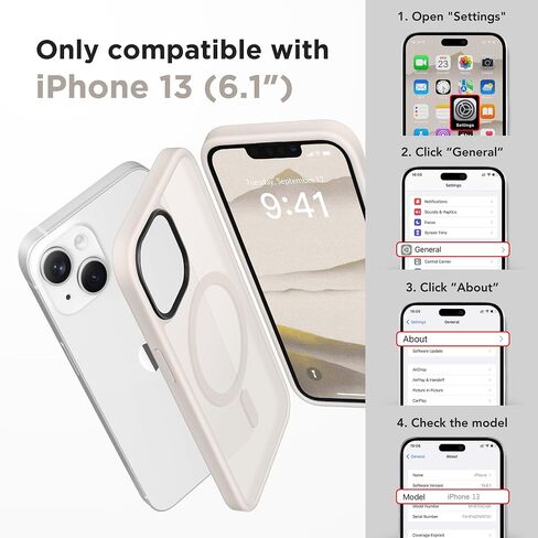 حافظة مغناطيسية لهاتف iPhone 13، متوافقة مع MagSafe، [2 واقيات شاشة و2 أغطية للكاميرا] [مضادة لبصمات الأصابع] حافظة واقية للهاتف نسائية شفافة غير لامعة مقاومة للصدمات لهاتف iPhone 13 6.1 بوصة (وردي فاقع) in Saudi Arabia