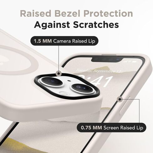 حافظة مغناطيسية لهاتف iPhone 13، متوافقة مع MagSafe، [2 واقيات شاشة و2 أغطية للكاميرا] [مضادة لبصمات الأصابع] حافظة واقية للهاتف نسائية شفافة غير لامعة مقاومة للصدمات لهاتف iPhone 13 6.1 بوصة (وردي فاقع) in Saudi Arabia