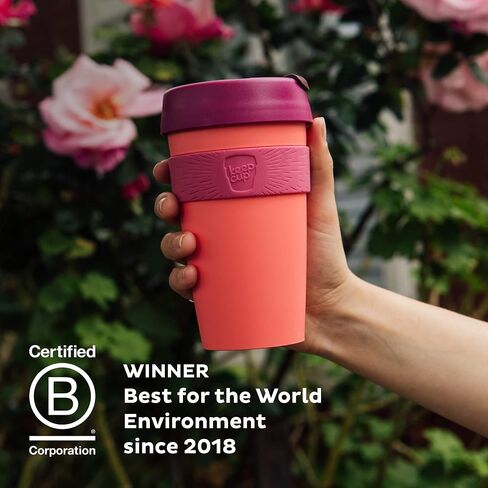KeepCup Original, Lightweight Plastic Reusable Coffee Cup with Splashproof Sipper Lid - 12oz/340ml - Black in Saudi Arabia