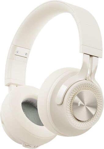 Bluetooth Headphones Over-Ear, 60H Playtime and with Low Latency Wireless Headphones with Microphone, HiFi Stereo Foldable Lightweight Headset, Deep Bass for Home Office (Beige) in Saudi Arabia