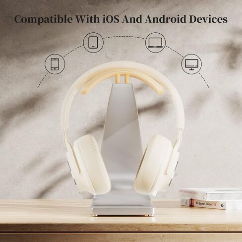 Bluetooth Headphones Over-Ear, 60H Playtime and with Low Latency Wireless Headphones with Microphone, HiFi Stereo Foldable Lightweight Headset, Deep Bass for Home Office (Beige) in Saudi Arabia