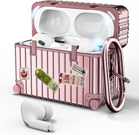غطاء حافظة AirPods Pro 2، حافظة تصميم V-MORO لطيفة ومضحكة لأجهزة Airpods Pro الجيل الثاني/الأول، حافظة صلبة واقية لسماعات الأذن بغطاء مغناطيسي أنيق لأجهزة iPod Pro 2 والنساء والرجال مع سلسلة مفاتيح in Saudi Arabia
