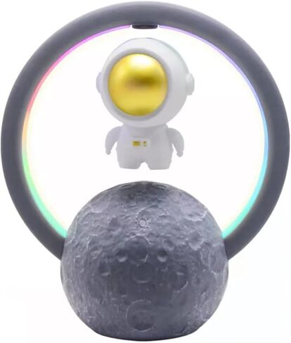 مكبر صوت مغناطيسي بلوتوث 5.0، دوران 360 درجة 7 ألوان لاسلكية عائمة أدوات تقنية رائعة لديكور المنزل والمكتب in Kuwait