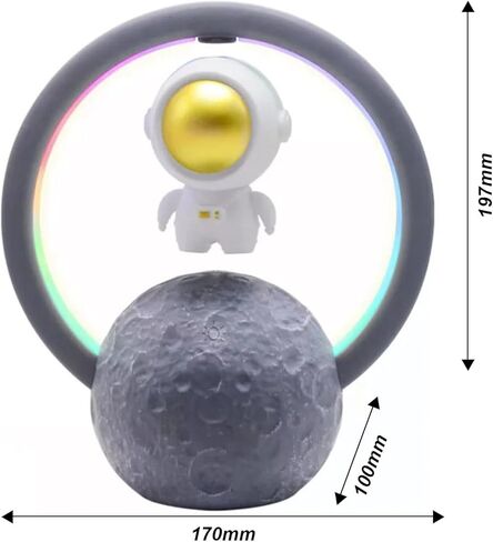 مكبر صوت مغناطيسي بلوتوث 5.0، دوران 360 درجة 7 ألوان لاسلكية عائمة أدوات تقنية رائعة لديكور المنزل والمكتب in Kuwait