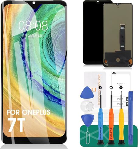 OLED لاستبدال شاشة Oneplus 7T لطقم إصلاح محول الأرقام LCD Oneplus 7T لاستبدال مجموعة شاشة اللمس Oneplus 7T HD1901 HD1903 HD1900 (مع وظيفة بصمة الإصبع) in Saudi Arabia