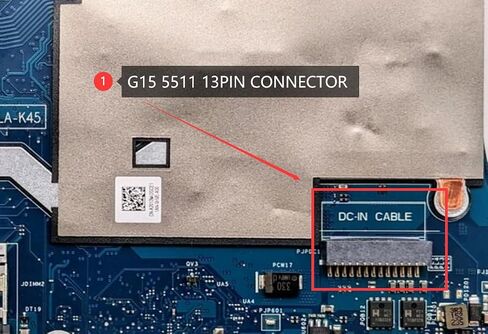 كابل منفذ شحن مقبس الطاقة DC لجهاز Dell G15 5510 5515 5520 (10PIN) in Kuwait