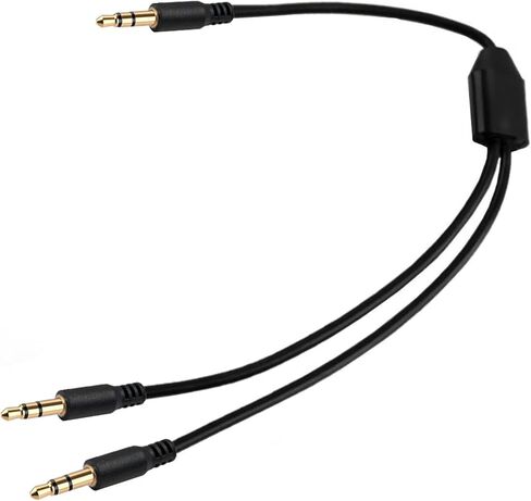 1 to 2 Jack Audio Splitter Cable, DC 3.5mm TRS Male to 2 DC 3.5mm TRS Male Stereo Extension Adapter Cables 1/8" to 1/8" Cable for Cellphone, Guitar, Mp3, Earphones, Speakers(1M/3.3FT) in Saudi Arabia