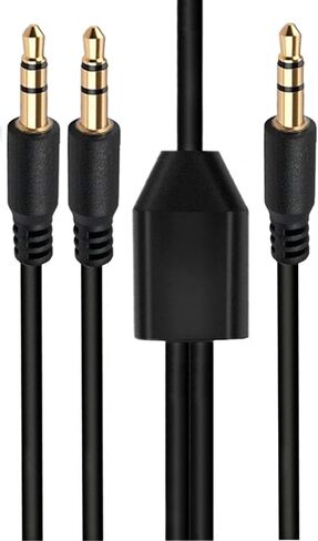 1 to 2 Jack Audio Splitter Cable, DC 3.5mm TRS Male to 2 DC 3.5mm TRS Male Stereo Extension Adapter Cables 1/8" to 1/8" Cable for Cellphone, Guitar, Mp3, Earphones, Speakers(1M/3.3FT) in Saudi Arabia