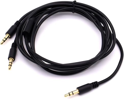 1 to 2 Jack Audio Splitter Cable, DC 3.5mm TRS Male to 2 DC 3.5mm TRS Male Stereo Extension Adapter Cables 1/8" to 1/8" Cable for Cellphone, Guitar, Mp3, Earphones, Speakers(1M/3.3FT) in Saudi Arabia