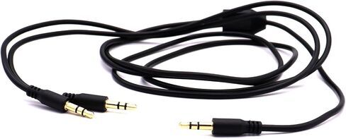 1 to 2 Jack Audio Splitter Cable, DC 3.5mm TRS Male to 2 DC 3.5mm TRS Male Stereo Extension Adapter Cables 1/8" to 1/8" Cable for Cellphone, Guitar, Mp3, Earphones, Speakers(1M/3.3FT) in Saudi Arabia