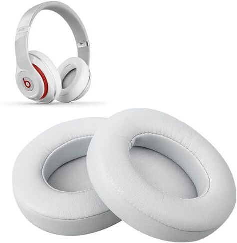 Replacement Protein Leather Ear Pads Cushions for Beats Studio 2 & 3 Wired & Wireless (Red) in Saudi Arabia