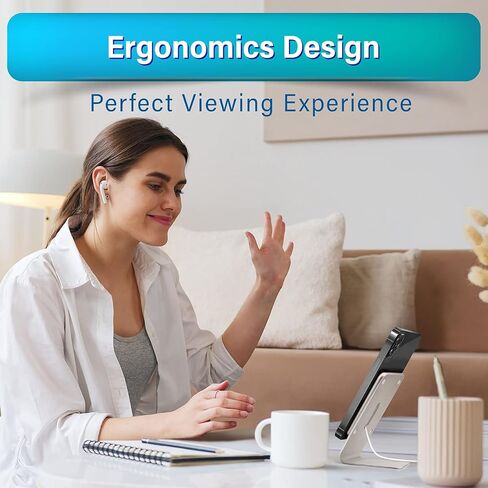 حامل الهاتف الخليوي لشاحن لاسلكي آمن من Mag، حامل شحن من الألومنيوم لقاعدة المكتب بزاوية 360 درجة، حامل هاتف سطح المكتب لشحن Magsafe لهاتف iPhone 15/14 Pro Max Mini - شاحن غير متضمن in Kuwait