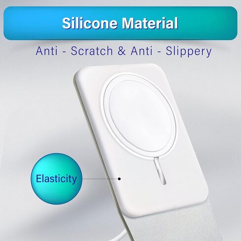 حامل الهاتف الخليوي لشاحن لاسلكي آمن من Mag، حامل شحن من الألومنيوم لقاعدة المكتب بزاوية 360 درجة، حامل هاتف سطح المكتب لشحن Magsafe لهاتف iPhone 15/14 Pro Max Mini - شاحن غير متضمن in Kuwait