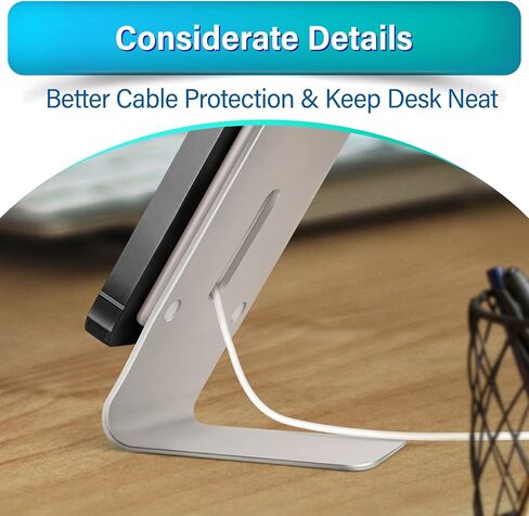 حامل الهاتف الخليوي لشاحن لاسلكي آمن من Mag، حامل شحن من الألومنيوم لقاعدة المكتب بزاوية 360 درجة، حامل هاتف سطح المكتب لشحن Magsafe لهاتف iPhone 15/14 Pro Max Mini - شاحن غير متضمن in Kuwait