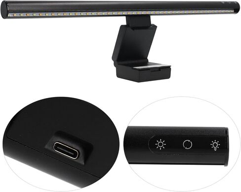 شريط ضوء الشاشة، مصباح شاشة كمبيوتر USB، شريط ضوء شاشة العناية بالعين، قابل للتعديل 5 درجات حرارة ألوان، تعتيم بدون خطوات، مصباح مكتبي بدون وهج للشاشة، لعبة المكتب المنزلي (300SA) in Kuwait