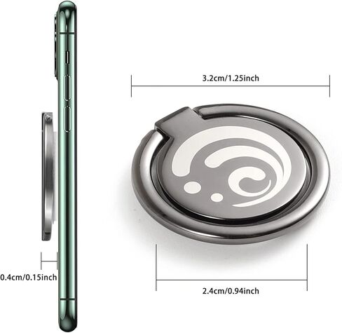 7 Pack Genshin Impact Phone Ring Holders, 360 Degree Rotation Finger Ring Kickstand with Metal Phone Grip in Kuwait