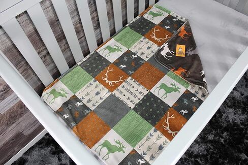 بطانيات الأطفال الفاخرة من Dear Baby Gear، طبقة مزدوجة بطباعة مينكي مخصصة، لحاف صناعي مغامرة الصدأ وموظ على اللون البني، 96.5 سم × 29 بوصة in Kuwait