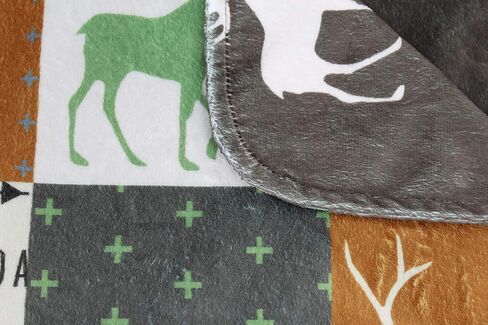 بطانيات الأطفال الفاخرة من Dear Baby Gear، طبقة مزدوجة بطباعة مينكي مخصصة، لحاف صناعي مغامرة الصدأ وموظ على اللون البني، 96.5 سم × 29 بوصة in Kuwait