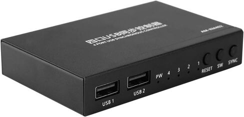 وحدة تحكم مزامنة ماوس لوحة المفاتيح USB، مقسم 4 منافذ، مقسم محول KVM، للتحكم في ألعاب أجهزة الكمبيوتر المتعددة، دعم Windows، Linux والأنظمة الأخرى in Saudi Arabia