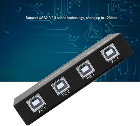 وحدة تحكم مزامنة ماوس لوحة المفاتيح USB، مقسم 4 منافذ، مقسم محول KVM، للتحكم في ألعاب أجهزة الكمبيوتر المتعددة، دعم Windows، Linux والأنظمة الأخرى in Saudi Arabia