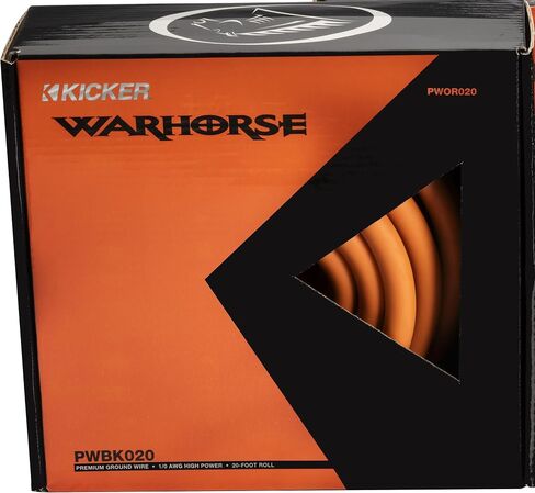 سلك طاقة KICKER Warhorse 50PWOR020 100% نحاس 1/0 AWG، 20 قدم، برتقالي، RoHS in Saudi Arabia