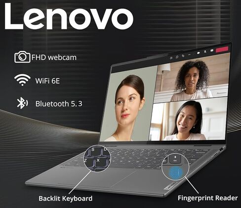 Lenovo Yoga 2-in-1 14" Slim Laptop, WUXGA 16:10 IPS Touchscreen, Intel 12-Core Ultra 5 125U (Beats i7-1270P), Backlit, 2xThunderbolt 4, Wi-Fi 6E, BT5.3, Win11 W/Stylus Pen (16GB RAM | 1TB PCIe SSD) in Saudi Arabia