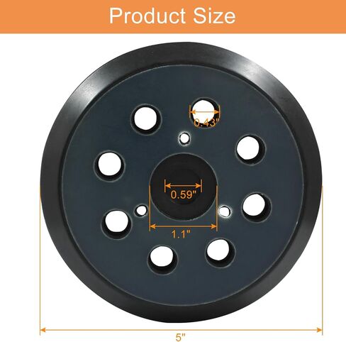 Hitefu 2PCS Sander Pad, 5 Inch 8 Hole Replacement Sanding Pad Hook & Loop Sanding Disc Backing Pads, Compatible with Model BO5041K BO5031K BO5030K BO5010 in Saudi Arabia