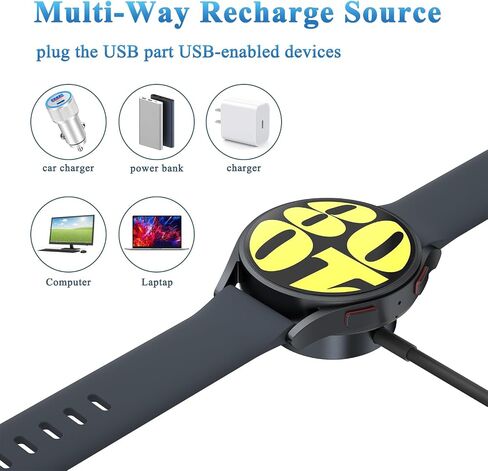 Meliya USB C Charger Cable for Samsung Galaxy Watch 6/5/5 Pro/Watch 4/4 Classic/Watch 3/Active 2 3.3ft 100cm - Smartwatch Accessories in Saudi Arabia