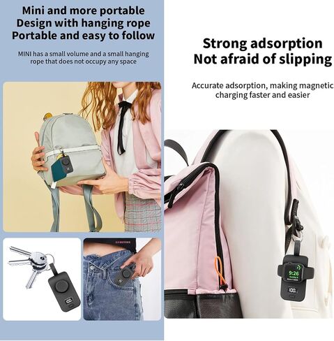 HUOTO Portable Charger for Apple Watch Series 9/8/UItra2/UItra/7/6/5/4/3/2/SE/Nik, 2500mAh Magnetic Wireless iWatch Charger Power Bank Portable USB C Travel Keychain Style Gift Your Father Mother in Saudi Arabia