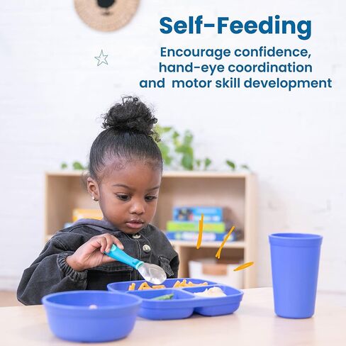 ECR4Kids My First Meal Pal Combo Set, Children's Tableware, Blue, 15-Piece in Saudi Arabia