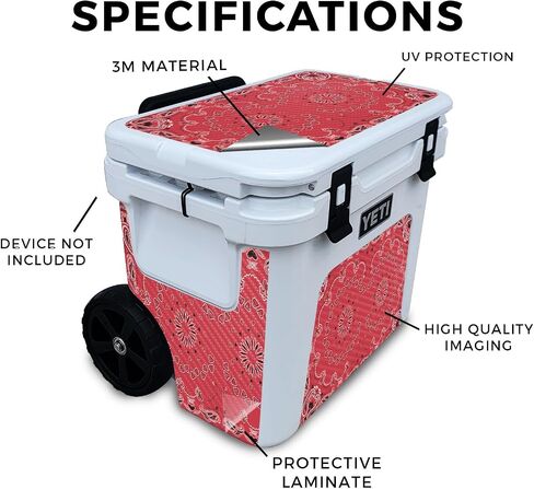Carbon Fiber Skin Compatible with Yeti Roadie 32 Wheeled Cooler - Abstract Black - Premium 3M Vinyl Protective Wrap Decal Cover - Easy to Apply | Crafted in The USA by MightySkins in Saudi Arabia