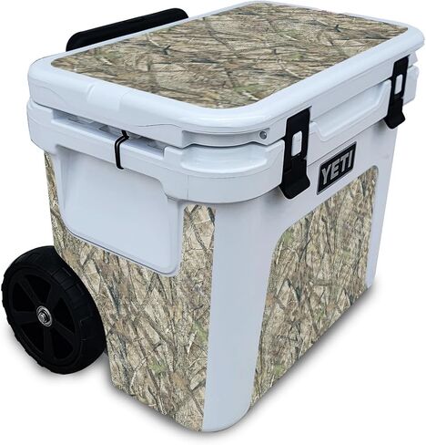 Carbon Fiber Skin Compatible with Yeti Roadie 32 Wheeled Cooler - Abstract Black - Premium 3M Vinyl Protective Wrap Decal Cover - Easy to Apply | Crafted in The USA by MightySkins in Saudi Arabia