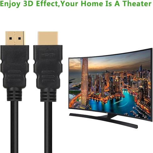 1 Cable 1080P HDMI v1.4b Cables 50 FT,4K @60Hz,High Speed HDMI Cable,Compatible with Laptop, Monitor, PS5, PS4, Xbox One, Fire TV, & More-Black in Saudi Arabia