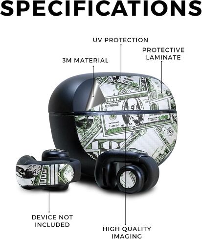 Skin Compatible with Bose Ultra Open Earbuds - Action Fish Puzzle - Premium 3M Vinyl Protective Wrap Decal Cover - Easy to Apply | Crafted in The USA by MightySkins in Saudi Arabia