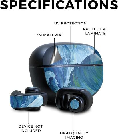 Skin Compatible with Bose Ultra Open Earbuds - Action Fish Puzzle - Premium 3M Vinyl Protective Wrap Decal Cover - Easy to Apply | Crafted in The USA by MightySkins in Saudi Arabia