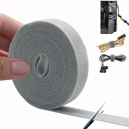 16 Rolls(104ft x 1/2inch) Cable Ties Cable Management Fastening Reusable Hook and Loop Tape Power Cord Organizer Tie Wire Charging Cable Ties Cable Fastener in Saudi Arabia