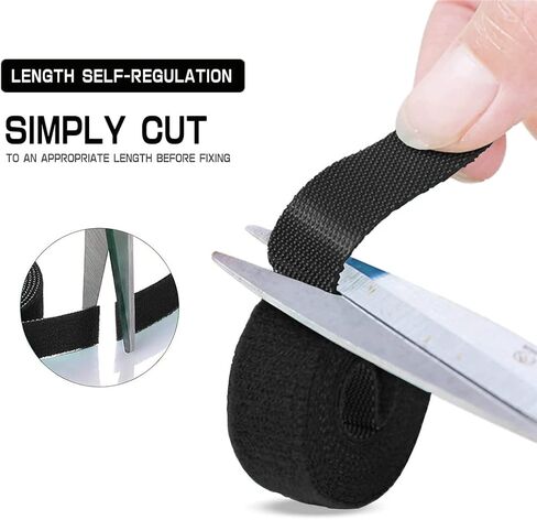 16 Rolls(104ft x 1/2inch) Cable Ties Cable Management Fastening Reusable Hook and Loop Tape Power Cord Organizer Tie Wire Charging Cable Ties Cable Fastener in Saudi Arabia
