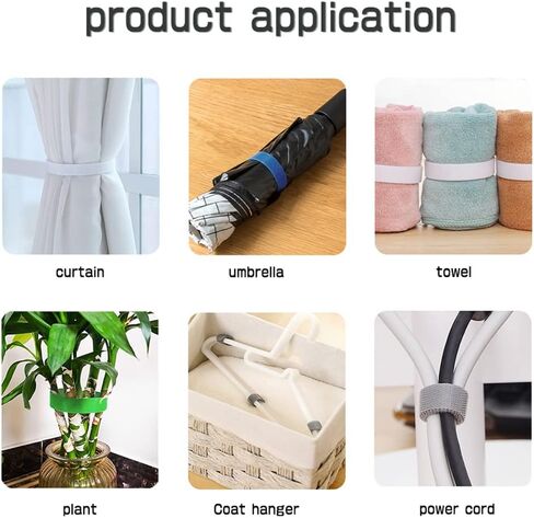 16 Rolls(104ft x 1/2inch) Cable Ties Cable Management Fastening Reusable Hook and Loop Tape Power Cord Organizer Tie Wire Charging Cable Ties Cable Fastener in Saudi Arabia
