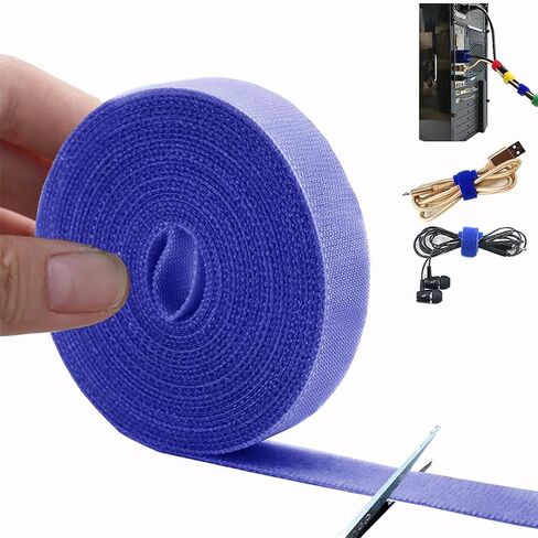 16 Rolls(104ft x 1/2inch) Cable Ties Cable Management Fastening Reusable Hook and Loop Tape Power Cord Organizer Tie Wire Charging Cable Ties Cable Fastener in Saudi Arabia